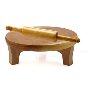 Acacia Wood <b>Rolling</b> Pin and Board Stylish Restaurant Kitchen <b>Tools</b> Wood <b>Rolling</b> Pins & Pastry Boards - Product Image 1