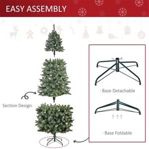Albero di Natale da 2,3 m con Decorazioni Festive per Celebrazioni Natalizie - Product Image 6