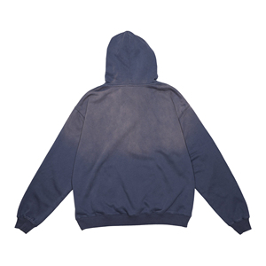 Hoodie tendance pour homme, effet délavé, couleur unique, style vintage, streetwear, best-seller - Product Image 2