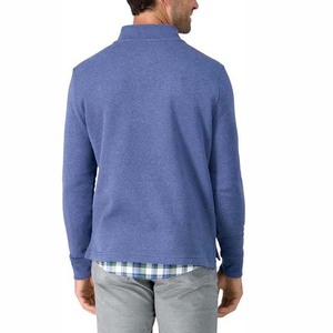 Suéter de Punto Azul para Hombre, Estilo Casual, Cuello Redondo con Cierre de Cremallera, Corte Regular, Color Sólido, Manga Larga, para Otoño - Product Image 4