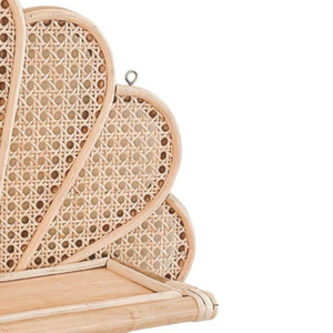 Seashell Mesh Rattan <b>wall</b>-<b>mounted</b> <b>shelf</b> for kids Woven Floating Storage Rack Boho Nursery <b>Wall</b> Decor Storage Display <b>Shelf</b> Pack - Product Image 4