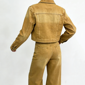 Fashion Unisex Winter <b>Denim</b> 2-Piece Set 100% Cotton Solid <b>Jacket</b> Jeans Two Piece Set for Clothing Wholesale - Product Image 3