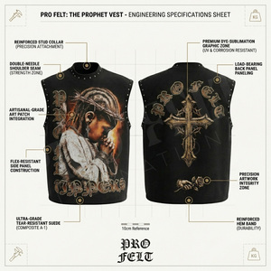 Hip Hop Custom Graphic Printed Sleeveless Tank Top Men Streetwear Washed Cotton Whole Sale High Quality Punk Style Shirts - Product Image 3