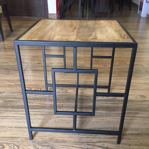 Hot Selling Latest Design Iron Metal Powder Coated <b>Small</b> <b>Coffee</b> <b>Table</b> with Wooden Top Available in Bulk Quantity - Product Image 5