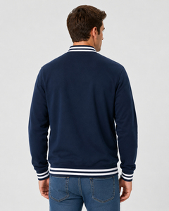 Classic varsity <b>jacket</b> featuring athletic inspired detailing and comfortable warmth for versatile casual streetwear fashion - Product Image 4