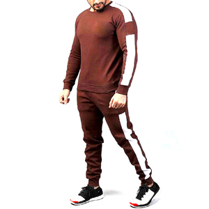 New Fashion Men's High Quality 100% Cotton Sweat <b>Suit</b> Casual Style Custom Logo Solid Pattern Plain Blank Option - Product Image 1