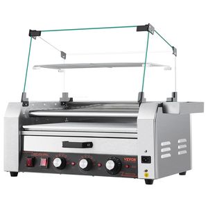18 Hot Dog 7 rullo Grill elettrico fornello 1200W panino copertura per uso cucina - Product Image 1