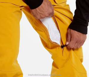 Combinaison de travail imperméable jaune pour homme, pantalon à bretelles en polyester, bretelles réglables, uniforme robuste - Product Image 6