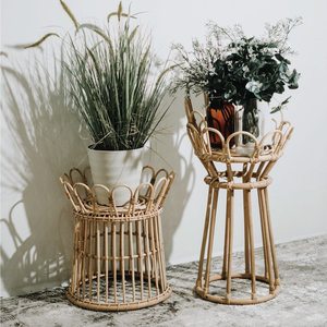 Fabricant digne de confiance support de plante en rotin en osier naturel fleur conteneur support de jardinière pas cher prix - Product Image 4