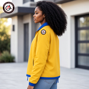 Sigma เสื้อแจ็กเก็ตโค้ชสำหรับผู้หญิงปักลายชมรมแกมมา Rho เสื้อแจ็กเก็ตสายแบบกำหนดสไตล์ได้เอง - Product Image 3