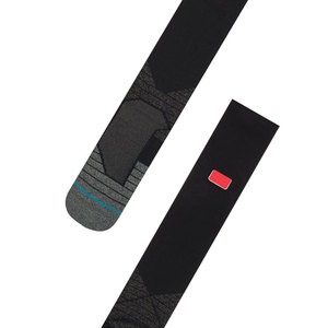 Knee High Running <b>Socks</b> <b>Black</b> Gray Spandex Cotton Breathable Quick Dry Eco-Friendly Adult Summer Standard Thickness Knitted - Product Image 3