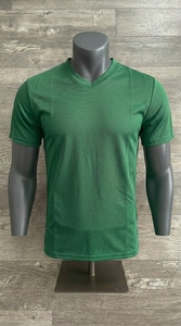 Camiseta de algodón con cuello en V para hombre, elegante, de tela suave, transpirable, cómoda, informal, de media manga, para verano, uso diario. - Product Image 3