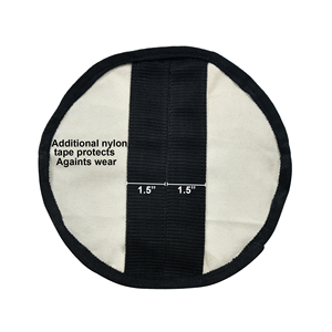 Sac d'alimentation pour chevaux en toile blanche avec sangle réglable et patch en cuir rectangulaire – Sac d'alimentation durable – Vente en gros – Fournisseur OEM - Product Image 4
