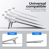Support de clavier portable en alliage de zinc, mini, invisible, ergonomique, pour ordinateur portable de 10 à 15,6 pouces, avec fonction de refroidissement