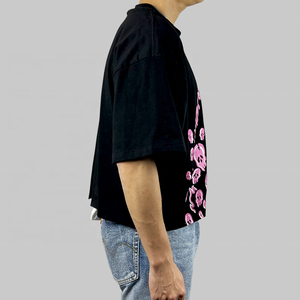 Custom Men's <b>Box</b> Cut T-Shirt Oversized Heavyweight Polyester/Cotton Blend <b>Drop</b> Shoulder Boxy Fit Photo Print Eco-Friendly - Product Image 2