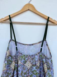 Vestido Maxi de Algodón con Estampado Floral Beige para Mujer, Sin Mangas, Ropa de Verano, Traje de Playa para Vacaciones, Vestido para Damas, Venta al por Mayor y Fabricante - Product Image 5