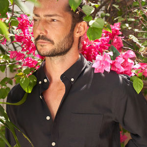 Camisa de Esmoquin Formal Unisex BEAM, Cuello Mao, 60% Algodón, 40% Tejido de Punto, Transpirable, Ecológica, 220g - Product Image 2