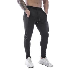 Pantalones con patrón negro para hombre, pantalones y pantalones holgados de algodón y poliéster para hombre, pantalones informales ajustados con logotipo personalizado para hombre - Product Image 5