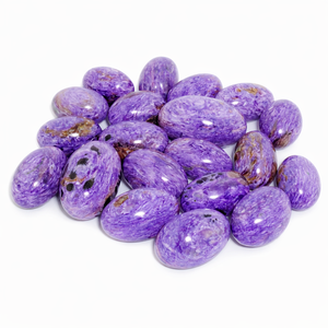 Charoite naturelle sculptée à la main en forme de Shivlingam, ovale, violette, cristal de guérison, pierre précieuse, méditation, Reiki, chakra, énergie, décoration spirituelle - Product Image 1