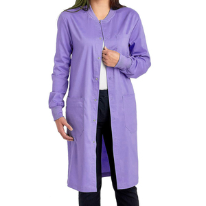 Fashionable Custom Made OEM Medical Women Scrub Lab Coat High Quality Cotton/Polyester Material Hospital Use Scrub Lab Coat - Product Image 1