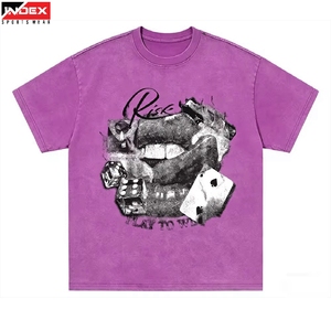 Camiseta de Hombre Estilo Vintage de Algodón Premium Desgastado, Hecha a Medida, con Lavado Ácido, para el Mercado Estadounidense, 2026 - Product Image 1