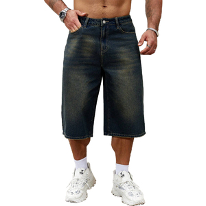 Nouveaux shorts Bermuda en jean uni, taille mi-haute, fermeture boutonnée, style décontracté avec poches, finition délavée, 100% coton, tissu respirant tissé - Product Image 4