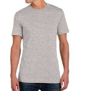 T-shirt en toile basique pour homme, style streetwear, 100% coton, doux, respirant, col rond, décontracté, été, logo personnalisé disponible - Product Image 4