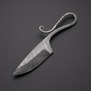 Custom Handmade Damascus Steel Skinner Point <b>Knife</b> Art Blade 0.7mm Thickness OEM Support - Product Image 2