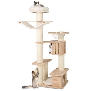 Árbol para Gatos de 69 Pulgadas de Alto con una Cómoda Plataforma Superior y Cojines de Felpa Lavables - Product Image 1