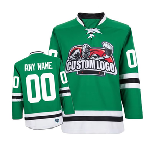 Jersey de Árbitro de Hockey sobre Hielo Sublimado de Malla de Poliéster Transpirable de Alta Calidad con Cuello en V para Hombre de Alta Intensidad - Product Image 1