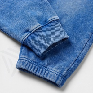 Custom Acid Wash Zipper Tracksuit Set Men Blank Hoodie Sweatpants Terry Fabric <b>Hip</b> Hop Style Gym Fitness Streetwear Gear - Product Image 6