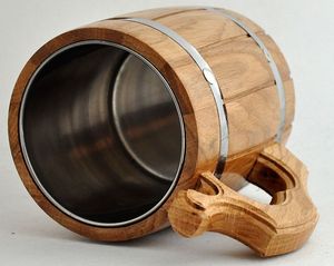 Mug à boire en bois vintage - Product Image 2