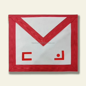 Achetez un tablier de chapitre Royal Arch UK, un équipement maçonnique de luxe, brodé de fils métalliques, personnalisé pour la loge, de haute qualité - Product Image 6