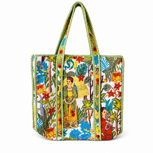 Women's Bohemian Cotton Tote Bag Zipper Closure Large Capacity Portable for Winter Summer Spring Autumn Daily Travel <b>Beach</b> Use - Product Image 3