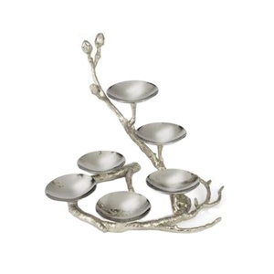 Cuencos de Metal Plateado Brillante de Alta Calidad para Servir Alimentos, Ideales para el Hogar, Hoteles y Restaurantes, Centro de Mesa de Lujo - Product Image 1