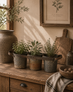 Support de plante rustique vintage en fer à trois pots pour balcon, jardin, ferme, décoration intérieure - Product Image 4