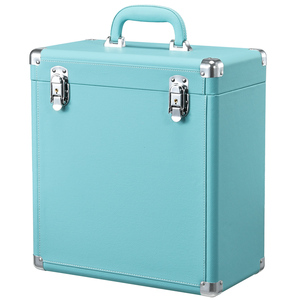Boîte de rangement pour disques vinyles de 12 pouces avec serrure, poignée de couvercle et pochette en filet pour ranger plus de 30 albums de disques vinyles précieux - Product Image 1