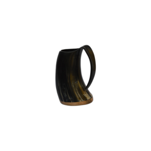 Taza de cuerno de búfalo de diseño elegante, de resina y madera, ideal para beber, con acabado natural y soporte. - Product Image 2