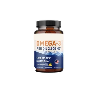 น้ำมันปลาโอเมก้า 3 พรีเมียม 3600 มก. ซอฟต์เจล พร้อมส่วนผสม EPA DHA สูตรโภชนาการ อาหารเสริมแบบแคปซูล ผลิตแบบ OEM จำนวนมาก จากอินเดีย - Product Image 1