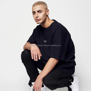 เสื้อยืดคอกลมแขนสั้นทรงโอเวอร์ไซส์คุณภาพพรีเมียมสำหรับผู้ชาย ผลิตจากเส้นใยไม้ไผ่ 100% ระบายอากาศได้ดี เหมาะสำหรับใส่ลำลองในฤดูร้อน - Product Image 5