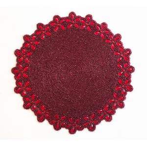 Needlework Handmade Beaded Dining Table Mat Design Boho Style Seed Beads <b>Embroidery</b> Table Placemats - Product Image 5