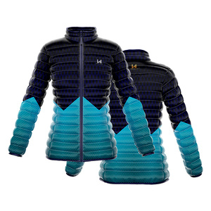 Veste matelassée à fermeture éclair personnalisée avec impression numérique, tissu en toile imperméable, respirant, coupe-vent, séchage rapide - Product Image 3