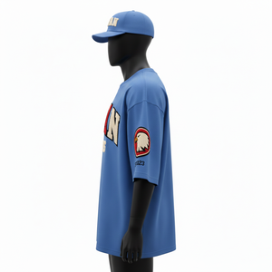 Camiseta Oversize para Hombre, de Algodón Jersey, Cómoda, con Logotipo Bordado Personalizado, 100% Algodón, Corte Holgado, Estampada - Product Image 3