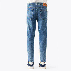 Jeans de Mezclilla Clásicos Vintage de Pierna Recta para Hombre, Ecológicos, Lavado Medio Premium, Pantalones de Algodón para un Uso Diario Cómodo e Informal - Product Image 3