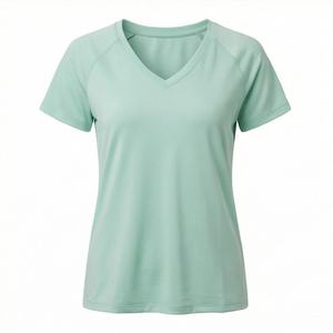 T-shirts pour femmes de qualité supérieure, nouveau modèle, fabrication en usine, service personnalisé, vente chaude, t-shirts pour femmes, couleur personnalisée, mode estivale - Product Image 1