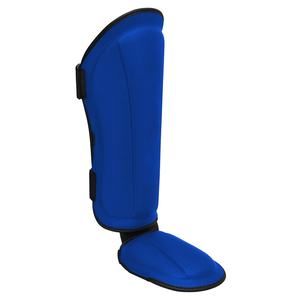 Protège-tibias professionnels en cuir pour entraînement MMA, Karaté, Kickboxing, conception personnalisée, fermeture à lacets thaïlandaise, durables et polyvalents - Product Image 2