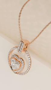 จี้รูปหัวใจประดับมอสซาไนต์ สำหรับผู้หญิง เงินแท้ 925 ชุบทองคำสีกุหลาบ ของขวัญขอแต่งงานสำหรับคนรัก - Product Image 3