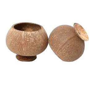 Cheap Price Natural <b>Coconut</b> shell <b>Cup</b> for Drinking <b>Coconut</b> shell <b>Cup</b> Bowls for Smoothies Ice cream with stand custom logo - Product Image 1