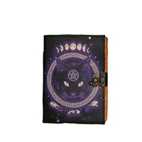 Nouvelle Époque - Livre de sorts vierge, Journaux Ombres Sorcière Chat Noir, Fournitures de Sorcellerie, Grimoire Vintage, Wiccan, Pagan, Couture Artisanale