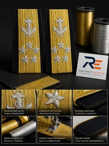 Epaulettes Uniformes para Hombros Fabricados con Materiales de Calidad para Aplicaciones de Vestimenta Profesional y Formal - Product Image 6